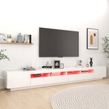 TV ormarić s LED svjetlima bijeli 300 x 35 x 40 cm | Eponuda.com