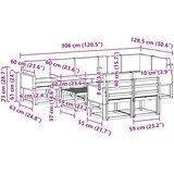  Set vanjskih sofa 9 kom. Prirodna i krem Poliester | shoptok.hr