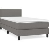  Box spring postelja z vzmetnico temno siva 90x190 cm blago, (20723927) | Shoptok.si