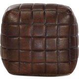  Tabure tamnosmeđi 40 x 40 x 40 cm od prave kozje kože | shoptok.hr