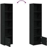  Regal za knjige crni hrasta 31x24x127 cm od konstruiranog drva | shoptok.hr