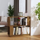 Furnova Knjižna omara/pregrada medeno rjava 80x25x70 cm trden les, (21932621) Cene