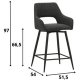 MID.YOU Set Barskih Stolov Amiens, Črna, 2 Kos | Shoptok.si