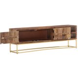 Maison Chic TV omarica - TV stojalo - Televizijska omarica 138x30x46 cm trden mangov les, (21699498) Cene