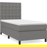 Maison Chic Box spring postelja - Vzmetna postelja z vzmetnico temno siva 90x190 cm blago SL6816, (21903240) | Shoptok.si