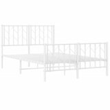  Metalni okvir kreveta uzglavlje i podnožje bijeli 120x190 cm | shoptok.hr