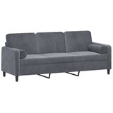  Trosjed s ukrasnim jastucima tamnosivi 180 cm baršunasti Siva | shoptok.hr