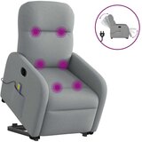 Maison Chic Električni masažni naslanjač - Relax naslanjač s funkcijo vstajanja svetlo siv, (22061210) | Shoptok.si
