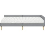  Kutni krevetni okvir s madracem 2 kom. Svijetlo siva Svjetlosiva 90 x 200 cm | Shoptok.si