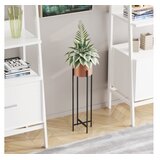 WALLXPERT Dekorativna saksija GED-025-B, 23x78x23 cm, Crno-terakota Cijene