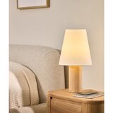 Kave Home Bijela/u prirodnoj boji stolna lampa od masivnog kaučuka s tekstilnim sjenilom (visina 49,5 cm) Marga – | shoptok.hr