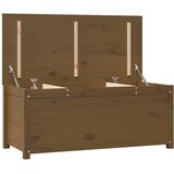  Kutija za pohranu boja meda 110x50x45,5 cm od masivne borovine | shoptok.hr