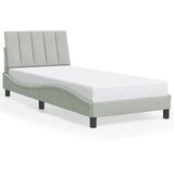  Okvir za krevet bez madraca Hanko svjetlosivi 80x200 cm baršunasti | Eponuda.com