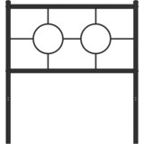  Metalno uzglavlje za krevet crno 75 cm - Crna 75 cm 1 | shoptok.hr