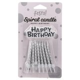 Festa spiral candle svećica srebrna 16k sa držačima+ happy birthday ( 710144 ) Cene