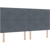  s opruga kutije Tamno siva 200 x 200 cm Baršun | shoptok.hr