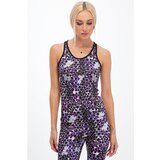 Fasardi Colorful sports top in geometric shapes / purple | shoptok.hr