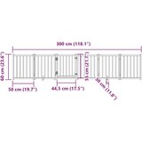  Vrata za pse s vratima sklopiva 6 panela bijela 300 cm - Bijela 50 x 60 x 2 cm 6 | shoptok.hr