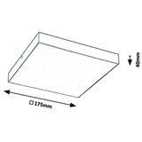 Rabalux tartu, spoljna plafonska, LED18W, bela, kvadratna | Eponuda.com