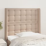  The Living Store Vzglavje z ušesi kapučino 93x16x118/128 cm umetno usnje - Vzglavje, (21502652) | Shoptok.si