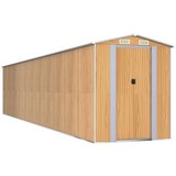  Vrtno spremište svjetlosmeđe 192x938x223 cm pocinčani čelik | Eponuda.com