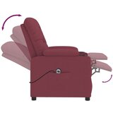  Električni naslonjač od tkanine crvena boja vina - boja crnog vina 1 | shoptok.hr