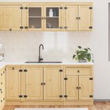  Cabinet s policom SKI 4 pcs Medeno Smeđa Čvrsto borovo drvo | shoptok.hr