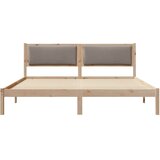  Krevetna konstrukcija s uzglavljem Sivo-smeđa 200 x 200 cm | shoptok.hr