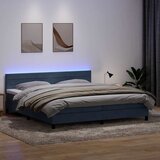 vidaXL Box Spring postelja z vzmetnico Temno siva 180x220 cm žamet | Shoptok.si