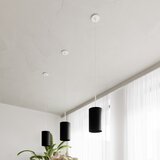 Nice Lamps Crna viseća svjetiljka s tekstilnim sjenilom ø 50 cm Volta – | shoptok.hr