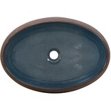 Nadgradni umivaonik smeđe-plavi ovalni 59x40x15 cm keramički | shoptok.hr