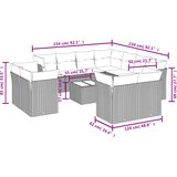  12-dijelni set vrtnih sofa od poliratana s jastucima bež | shoptok.hr