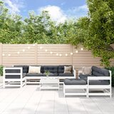 The Living Store Vrtna sedežna garnitura 10-delna z blazinami trdna borovina - Vrtna Sedežna Garnitura, (21479799) | Shoptok.si
