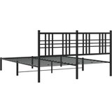 Metalni okvir za krevet s uzglavljem crni 150x200 cm | shoptok.hr