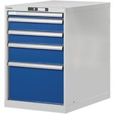 LISTA Modulni sistem za delovne mize, spodnja omarica, višina 800 mm, 5 predalov, encijan modra | Shoptok.si