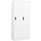 The Living Store Garderobna omara bela 80x50x180 cm jeklo - Garderobna Omara, (21419690) Cene