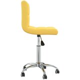 vidaXL Okretna blagovaonska stolica od tkanine boja senfa | shoptok.hr