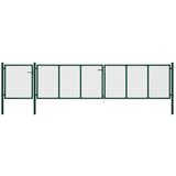 vidaXL Vrtna vrata čelična 500 x 75 cm zelena | shoptok.hr