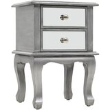 vidaXL Zrcalno nočno stojalo MDF in steklo 34,5x30x50 cm | Shoptok.si