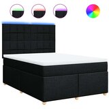  Krevet s oprugama i madracem crni 160x200 cm od tkanine | shoptok.hr