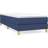 vidaXL Box spring posteljni okvir moder 90x200 cm blago, (20736991) Cene