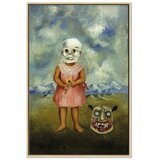  Slika - Frida Kahlo – Girl with Death Mask (She Plays Alone) 40x60 U prirodnom drvenom okviru | shoptok.hr