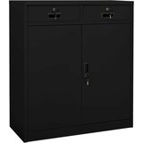  Uredski ormarić crni 90 x 40 x 102 cm čelični Cijene
