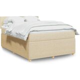  Krevet s oprugama i madracem krem 140x200 cm od tkanine | shoptok.hr