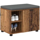 Klupa za hodnik s jastukom Staro drvo 60 x 38 x 46 cm | shoptok.hr