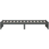  Posteljni okvir siv iz trdnega lesa 75x190 cm 2FT6, (20643607) | Shoptok.si