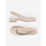 GOODIN Beige low-heeled sandals | shoptok.hr