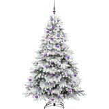 vidaXL Umestno božično drevo med 300 LED Zelena 180 cm PE in PVC | Shoptok.si