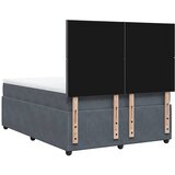  Krevet s oprugama i madracem tamnosivi 140x190 cm baršunasti | shoptok.hr