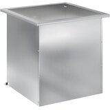 Vrtna posuda za sadnju s LED svjetlom Srebrna 50 x 50 x 48 cm | shoptok.hr